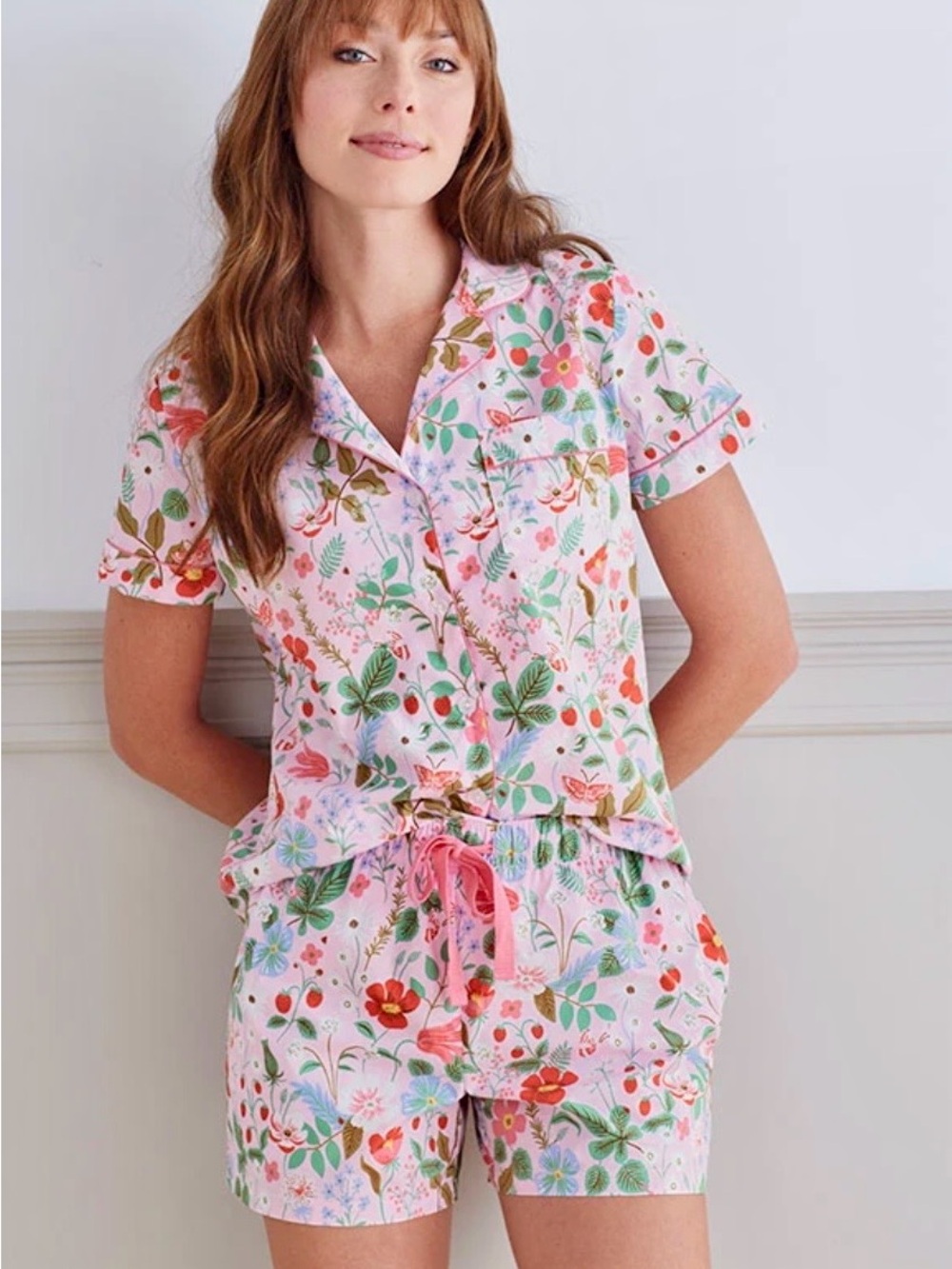 Rifle Paper Co Poplin Pajama Set - Strawberry Fields